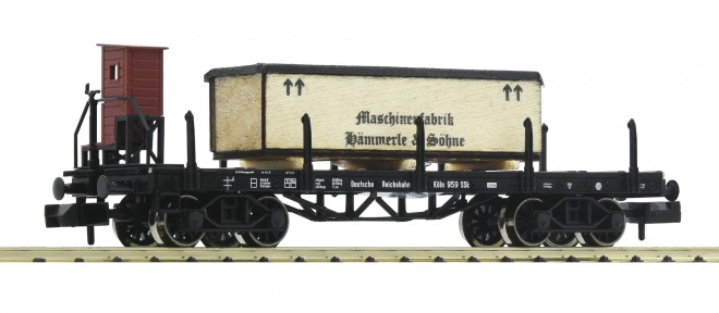 Flat car with brakeman's cab type SSk Köln<br /><a href='images/pictures/Fleischmann/Fleischmann-828506.jpg' target='_blank'>Full size image</a>